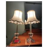 Clear Glass Table Lamps with Shades