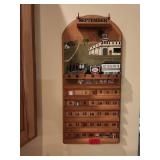 Wooden Wall Calendar With Train Motif