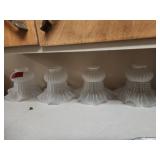 Four Frosted Glass Lamp Shades