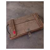 Wooden Storage Box w/ SAFETY FLARES,metal shackles