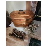 Large Lidded Copper Boiler With Handles