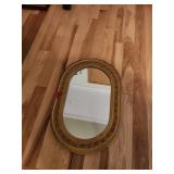 Ornate Oval Wall Mirror With Gold Frame