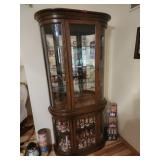 Glass Front Curio Cabinet, 1ft x 3ft x 76in