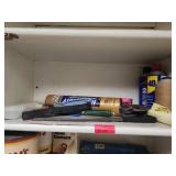 Lot: Tools, WD-40, Adhesive, Thread