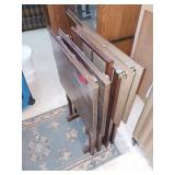 4 Wooden Folding TV Trays with Stand