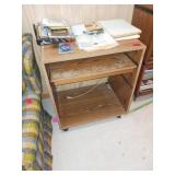 Wooden Computer Desk with Slide-Out Tray