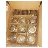 12 Clear Glass Mason Jars