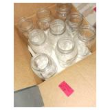 9 Clear Glass Mason Jars in Box