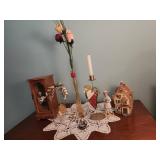Decorative Tabletop Lot with Figurines