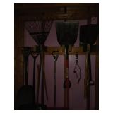 Hand Tools Hanging on Wall