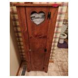 Heart Motif Wood Cabinet 1ft x 21in x 56in