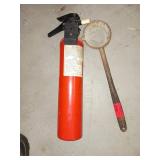 Dry Chemical Fire Extinguisher and Metal Ladle