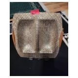 Divided Metal Serving Tray with Stand