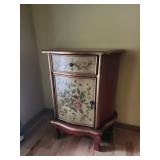 Hand-Painted Floral Wood Cabinet 1ft x 2ft x 28in