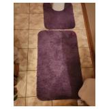 Purple Bath Rug and Contour Mat Set