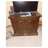 Wooden Entertainment Stand with Cabinet Doors