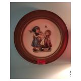 Framed Decorative Plate with Two Girls HUMMEL
