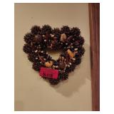 Heart-Shaped Dried Botanical Wall Wreath
