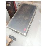 Black Metal and Wood Travel Trunk