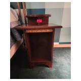 Wooden Nightstand with Open Shelf 14"x18"x26"