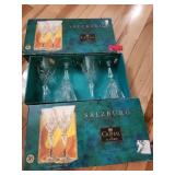 2xBID Salzburg Cristal de Flandre Crystal Glasses