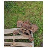 Cast iron hay trolley