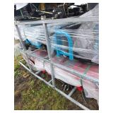 Unassembled Teal Electric Tricycle Cargo Frame