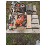 Pallet With Weed Eater And Trimmer Parts