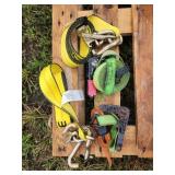 Ratchet Tie Down Straps, Lot of 3