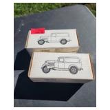 Ertl 1931 Ford Panel Diecast Cars Boxed Pair