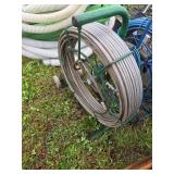 Coiled Conduit Rodder with Metal Reel Stand