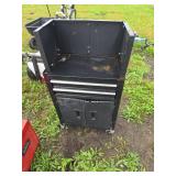 Black Metal Rolling Tool Chest with Drawers