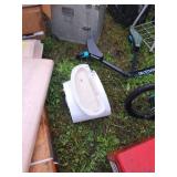 Unused Porcelain Toilet Tank
