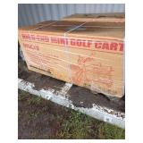 Unassembled Red MGC40 Mini Golf Cart, Electric