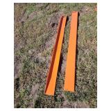 82" Orange Steel Fork Extensions