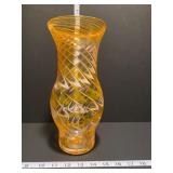 Hand Blown Glass Vase Swirl Pattern