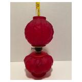 Beautiful Ruby Red Mini Oil Lamp