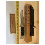 Buck Knife and Sheath