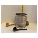 Pipes w/Tobacco Jar