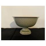 Celedon Pedestal Fruit Bowl