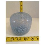Handblown Blue Glass Vase