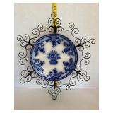 Flow Blue Plate- Pickman S.A. Sevilla