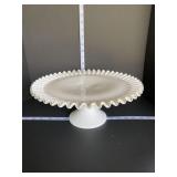 Fenton Silver Crest Ribbon Plate