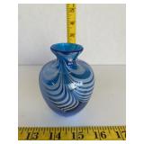 Hand-blown Swirl Glass Vase
