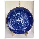Large Blue & White Decorative Plate