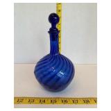 Cobalt Handblown Decanter