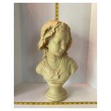 Signed Bust of a Young Girl