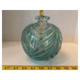 Hand-blown glass Green Swirl