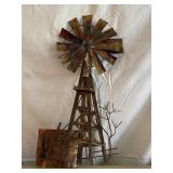 Metal WIndmill Wall Decor