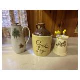 Cookie Jug, Tea Pot & Utensil Jar